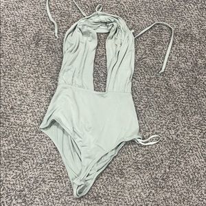 Extra low V neck bodysuit